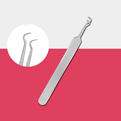 Plata profesional eliminar las espinillas pinzas codo de acero inoxidable curvado mancha extractor herramienta para acné Remover