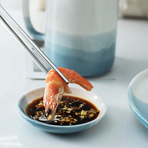 Plato de postre Las placas de pasta Dip plato plato de salsa del plato pequeño plato de cerámica Plato Plato principal Kimchi de la salmuera del plato plato redondo condimento del plato del plato Dip