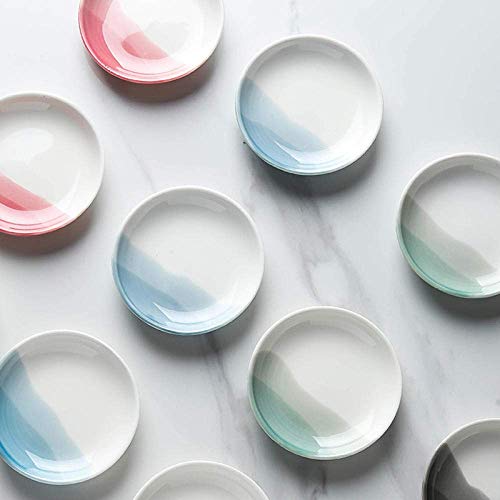 Plato de postre Las placas de pasta Dip plato plato de salsa del plato pequeño plato de cerámica Plato Plato principal Kimchi de la salmuera del plato plato redondo condimento del plato del plato Dip