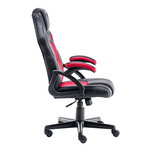 play haha. Silla de Escritorio para Videojuegos, Estilo de Carreras, Silla de Oficina giratoria, ergonómica, Silla de Trabajo con Soporte Lumbar, de Piel sintética con Silla de Trabajo Ajustable