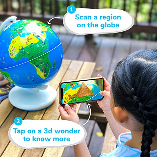 PlayShifu Shifu Orboot: el globo educativo basado en realidad aumentada | STEM juguete para niños y niñas de 4 a 10 años para niños (sin fronteras o nombres en el globo)