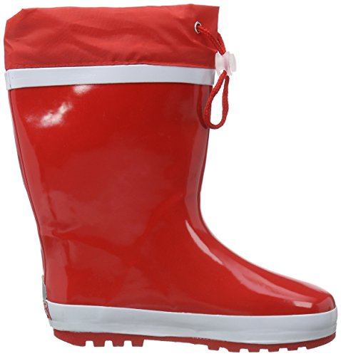 Playshoes Bota de Agua con Forro Basic, Botas de Goma de Caucho Natural Unisex Niños, Rojo (Rot 8), 32/33 EU