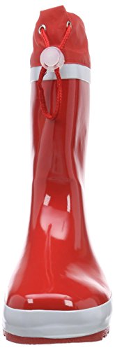 Playshoes Bota de Agua con Forro Basic, Botas de Goma de Caucho Natural Unisex Niños, Rojo (Rot 8), 32/33 EU