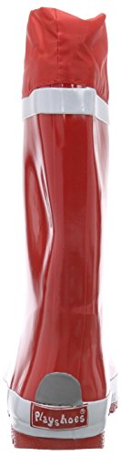 Playshoes Bota de Agua con Forro Basic, Botas de Goma de Caucho Natural Unisex Niños, Rojo (Rot 8), 32/33 EU