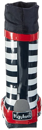 Playshoes Bota de Agua Marítim, Botas de Goma de Caucho Natural Unisex Niños, Azul (Marine/Weiss 171), 26/27 EU