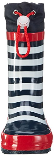 Playshoes Bota de Agua Marítim, Botas de Goma de Caucho Natural Unisex Niños, Azul (Marine/Weiss 171), 26/27 EU