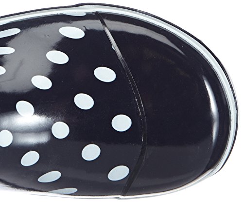 Playshoes Bota de Agua Puntos Motivo, Botas de Goma de Caucho Natural para Niñas, Azul (Marine 11), 32/33 EU
