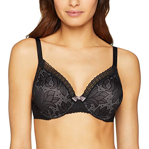 Playtex Invisible Elegance Full Cup Bra Sujetador con Aros, Negro (Black 001), 110C (Talla del Fabricante: 42C) para Mujer