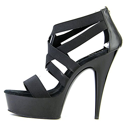Pleaser Delight 669 - Sandalias Mujer, Negro (Negro (Blk Elasticated Band/Blk)), 42