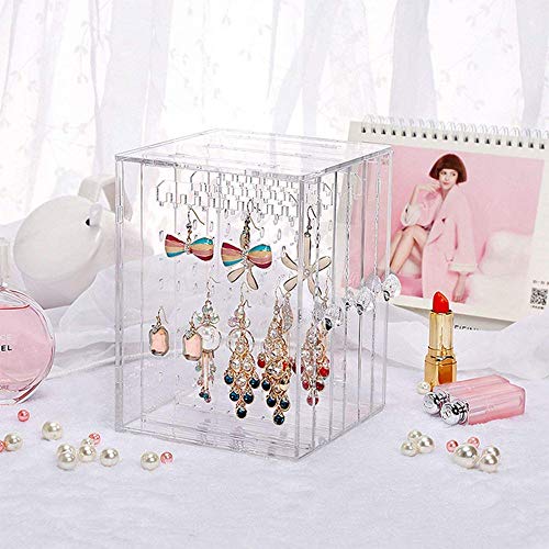 Plegable Acrílico Soporte de la Joyería, Sostenedor Del Pendiente - 3 Drawers, Caja de Pendientes 216 Agujeros Caja de Almacenamiento de Joyería de Acrilico Transparente Caja Organizador de Joyas