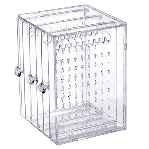 Plegable Acrílico Soporte de la Joyería, Sostenedor Del Pendiente - 3 Drawers, Caja de Pendientes 216 Agujeros Caja de Almacenamiento de Joyería de Acrilico Transparente Caja Organizador de Joyas