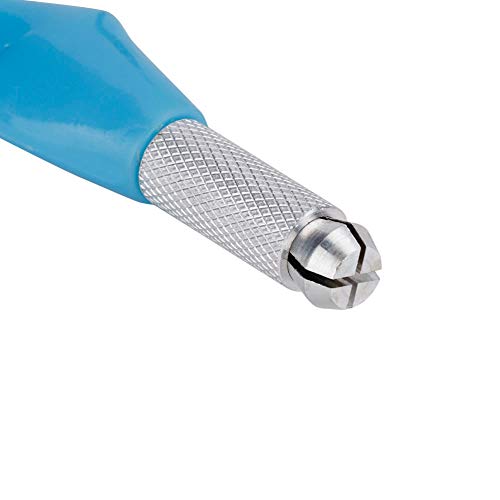 Pluma Microblading, Pluma para tatuaje de cejas, Firme para niñas caseras(blue)