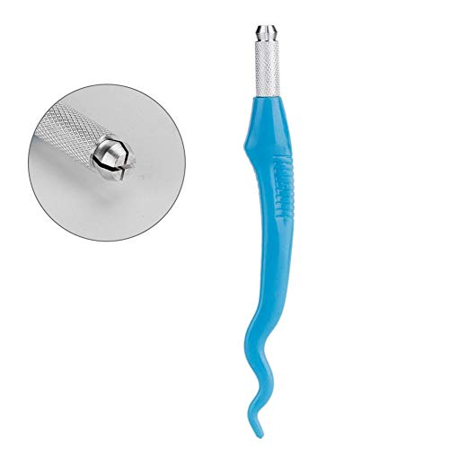 Pluma Microblading, Pluma para tatuaje de cejas, Firme para niñas caseras(blue)