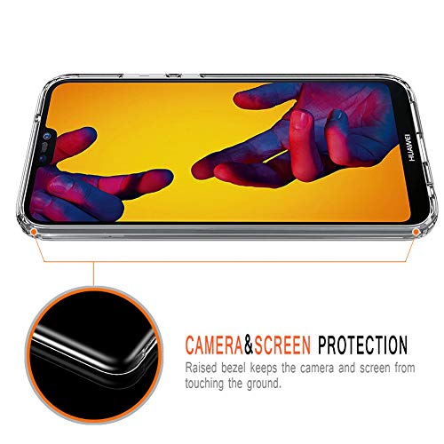 Pnakqil Funda Huawei P20 Lite, Silicona Transparente con Dibujos Diseño Slim TPU Antigolpes Ultrafina de Protector Piel Case Cover Cárcasa Fundas para Movil Huawei P20Lite, Mármol Azul Verde