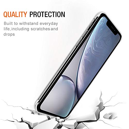 Pnakqil Funda para iPhone XR, Silicona 3D Transparente con Dibujos Diseño Slim TPU Antigolpes Ultrafina de Protector Piel Case Cover Cárcasa Fundas para Movil para iPhoneXR, Mármol Azul Verde
