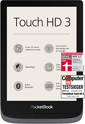 PocketBook Touch HD 3 - Lector de Libros electrónicos (16 GB de Memoria, Pantalla E-Ink de 15,24 cm (6"), Smart Light, Wi-Fi, Bluetooth), Color Cobre