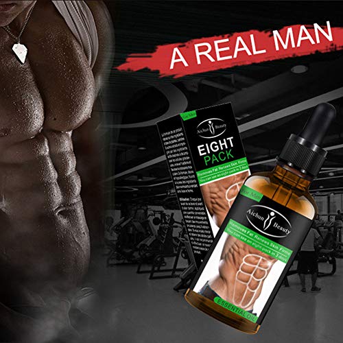 Poderoso Aceite esencial para músculos abdominales 30 ML Hombres Músculo más fuerte Paquete ocho cremas Lucha contra celulitis Pérdida peso hombres Gel reductor