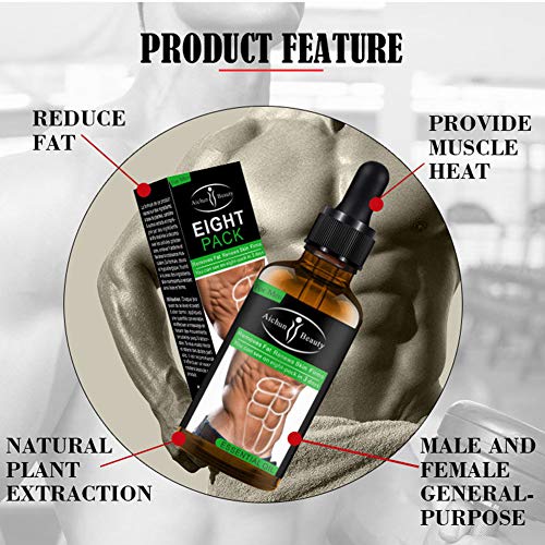 Poderoso Aceite esencial para músculos abdominales 30 ML Hombres Músculo más fuerte Paquete ocho cremas Lucha contra celulitis Pérdida peso hombres Gel reductor