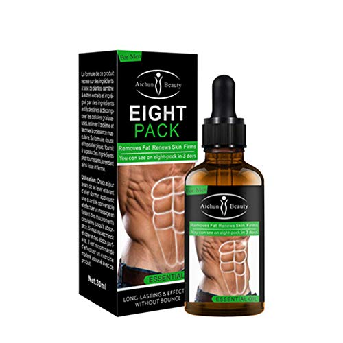 Poderoso Aceite esencial para músculos abdominales 30 ML Hombres Músculo más fuerte Paquete ocho cremas Lucha contra celulitis Pérdida peso hombres Gel reductor
