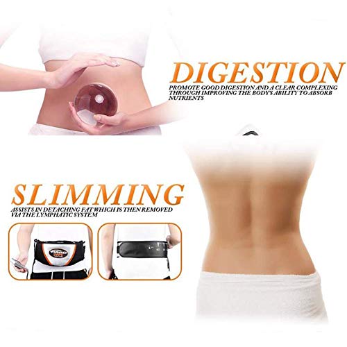 POEO Cinturon Adelgazante, Banda Reductora de Masaje con Efecto Sauna – Banda Adelgazante vibratoria con Sistema de Calor, Moldeadora de Abdominales