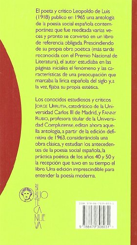 Poesía social española contemporánea: Antología (1939-1968) (Clásicos de Biblioteca Nueva)