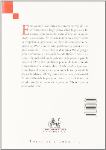 Poéticas y poetas contemporáneos: de Luis Cernuda a Juan Gil-Albert