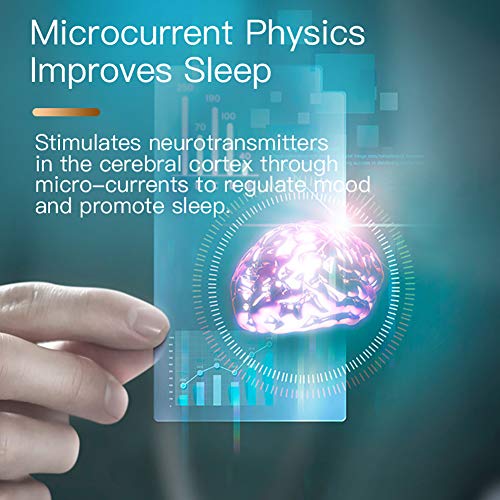 POIUYT Instrumento para Dormir Cuidado de la Salud Medidor electrónico Inteligente para el sueño Doble frecuencia Ayuda para Dormir/insomnio del Instrumento para Dormir,Naranja