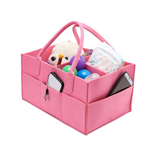 Pokonl Caja De Regalo Para Bebé, Cesta Regalo Bebe Recien Nacido, Caja De Regalo Personalizada Gris, Organizador De Almacenamiento Para Bebé, Bolsa De Viaje En Coche-Pink