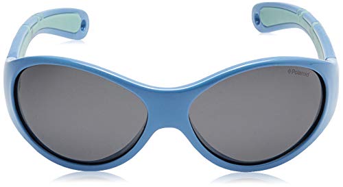 Polaroid P0401 Y2 4EY 47 Gafas de sol, Azul (Bluette Green/Grey Pz), Unisex Niños