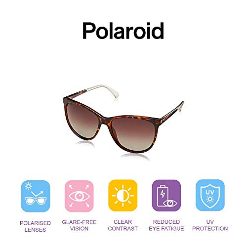 Polaroid PLD 4058/S LA 086 Gafas de sol, Marrón (Dark Havana/Bw Black Brown), 57 para Mujer