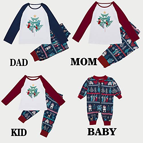 POLP niño niña Ropa Mamá papá Disfraz Navidad Bebe Traje Familiar Regalo Madre e Hijo Pijamas Familiares Disfraces Navidad Bebe Invierno Bebe Mameluco con Capucha Mono Armada Pijama Navidad Familiar