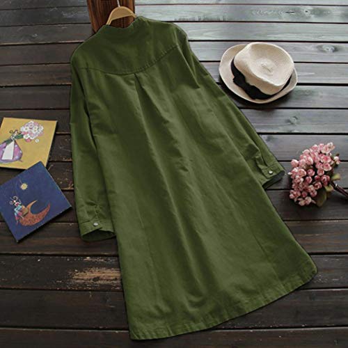 POLP Vestidos Manga Larga Mujer,Vestidos otoño Invierno 2018,Vestido Lino Mujer,Vestidos Sueltos Mujer,Vestidos otoño Invierno 2018,Tallas Grandes Vestidos de Fiesta,Vestidos Cortos Mujer