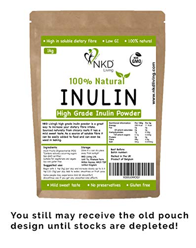 Polvo de fibra prebiótica de alto grado de inulina (1 Kg)