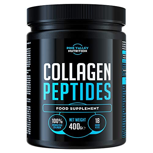 Polvo de Péptidos de Colágeno - No OGM, adecuado para la Dieta Keto, 100% Libre de Gluten - Sin Sabor (400 gramos)