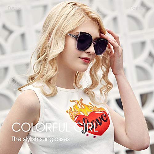 PORPEE Gafas de Sol Mujer Polarizadas, 2020 Gafas de Sol Moda con Tecnología de Incrustación de Diamante - Lente de Nylon Polarizado | UV400 Protection | Resistencia al Deslumbramiento