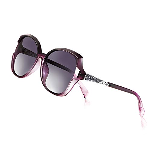 PORPEE Gafas de Sol Mujer Polarizadas, 2020 Gafas de Sol Moda con Tecnología de Incrustación de Diamante - Lente de Nylon Polarizado | UV400 Protection | Resistencia al Deslumbramiento