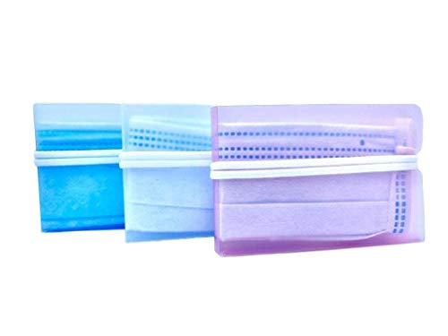 PORTA MASCARILLA Rosa Light, Azul Light , Blanco (SET DE 3)