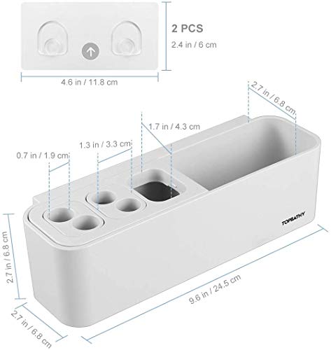 Portacepillos de Dientes - RIGHTWELL Porta Cepillos Eléctrico, Soporte Cepillo Dientes Pared para Todo Tipo de Pasta de Dientes y Cepillo de Dientes, Haz Que tu Baño Sea Más Conciso y Hermoso