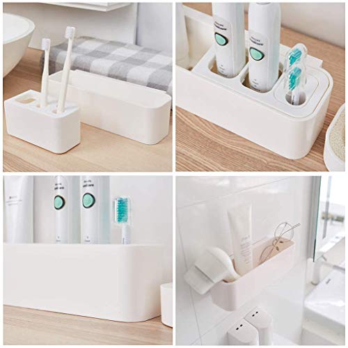 Portacepillos de Dientes - RIGHTWELL Porta Cepillos Eléctrico, Soporte Cepillo Dientes Pared para Todo Tipo de Pasta de Dientes y Cepillo de Dientes, Haz Que tu Baño Sea Más Conciso y Hermoso