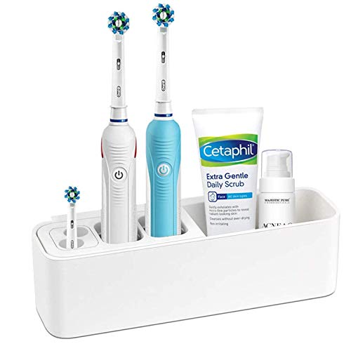 Portacepillos de Dientes - RIGHTWELL Porta Cepillos Eléctrico, Soporte Cepillo Dientes Pared para Todo Tipo de Pasta de Dientes y Cepillo de Dientes, Haz Que tu Baño Sea Más Conciso y Hermoso