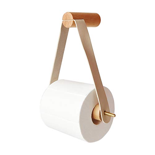 Portarrollos de papel higiénico de madera, para el cuarto de baño, retro, soporte de pared para rollos de papel higiénico, decoración vintage