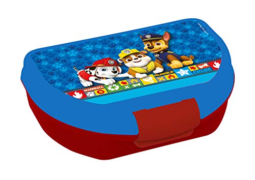 POS 29427088 – Fiambrera con diseño de la Patrulla Canina, aprox. 16 x 12 x 6,5 cm plástico sin BPA ni ftalatos ideal para el pan de pausa, para niños y niñas