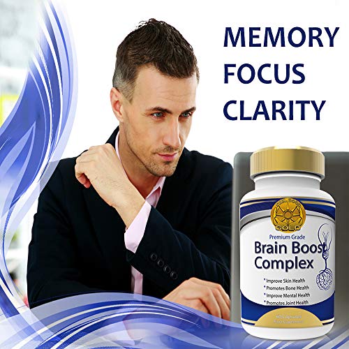 Potenciador Cerebral Nootrópicos Fuerza Max Con Vitaminas Para Memoria, Foco, Concentración, Mejoramiento de la Función Cognitiva y Neuro Nutrición