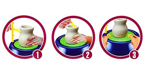 Pottery Wheel TÖPFER Taller – PREMIUM töpferei Set (arcilla, colores, giratorio, accesorios) – BELIFLOR ebtes Manualidades parte Alfarero