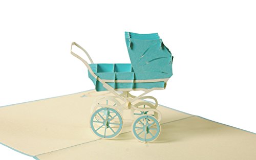 Poussette Garçon, bébé douche Carte, nouveau bébé, carte Félicitations Carte, carte d'anniversaire, G13.2