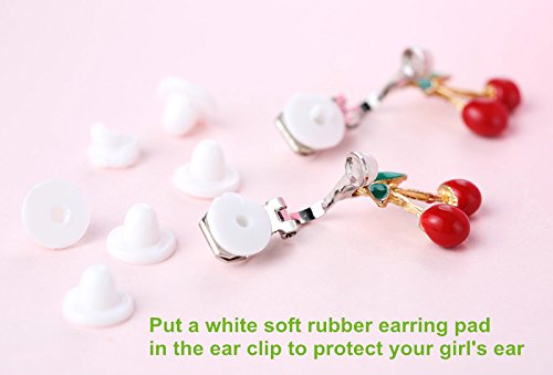 Powerking Pendientes para niñas, Pendientes para niñas y bisutería Pendientes y Princesa Viste a Jugar Aretes para niños, 12 Pares, Flamenco