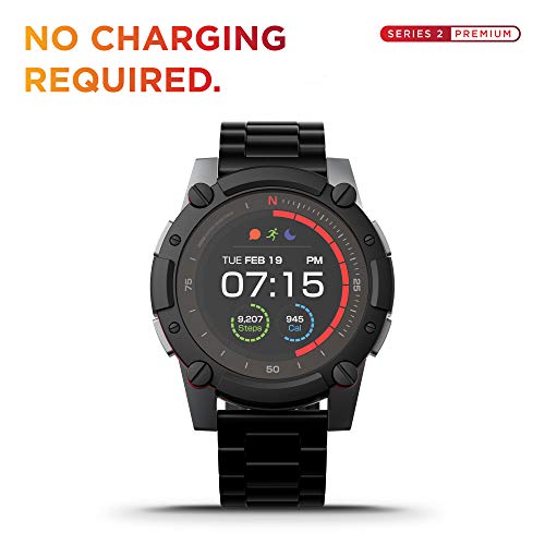 PowerWatch 2 Premium Edition - Reloj inteligente, Reloj Deportivo, Carga Solar/Termoeléctrico, Control de Rendimiento, Medición de Temperatura Corporal, GPS y Altitud, iOS y Android