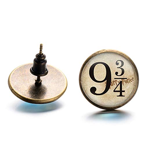 PPX Conjunto de Aretes con Aretes de 6 - Reliquias de la Muerte/Golden Snitch/Plataforma 9 3/4 Estilos Múltiples,con Joyero Transparente