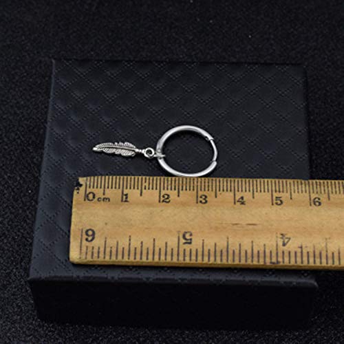 PPX Pendientes para Hombres Mujeres Niñas Pendientes de aro Plumas Colgar Hoja Regalo espumoso Con Caja (style 1)