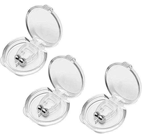 Prechkle Clip Nasal Magnético Anti-Ronquidos, Tapones para Fosas Nasales para Dejar de Roncar, Facilitar la Respiración y Dormir Cómodo, 3 Piezas